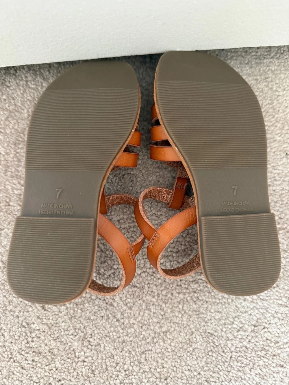Old Navy Toddler Brown Woven T-Strap Sandals
